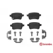 Jeu de 4 plaquettes de frein arrière BREMBO P 59 086 - Visuel 1