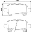 Jeu de 4 plaquettes de frein arrière BREMBO P 59 090 - Visuel 2