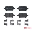 Jeu de 4 plaquettes de frein arrière BREMBO P 59 090 - Visuel 1