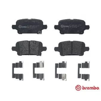 Jeu de 4 plaquettes de frein arrière BREMBO