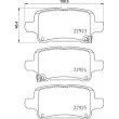 Jeu de 4 plaquettes de frein arrière BREMBO P 59 095 - Visuel 2