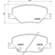 Jeu de 4 plaquettes de frein avant BREMBO P 59 096 - Visuel 2