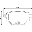 Jeu de 4 plaquettes de frein arrière BREMBO P 59 100 - Visuel 2