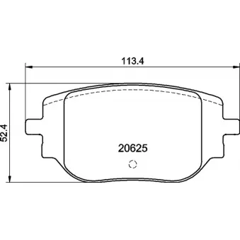 Jeu de 4 plaquettes de frein arrière BREMBO
