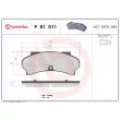 Jeu de 4 plaquettes de frein avant BREMBO P 61 011 - Visuel 2