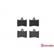 Jeu de 4 plaquettes de frein arrière BREMBO P 61 019 - Visuel 1