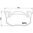 Jeu de 4 plaquettes de frein arrière BREMBO P 61 032 - Visuel 2