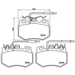 Jeu de 4 plaquettes de frein avant BREMBO P 61 041 - Visuel 2