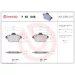 Jeu de 4 plaquettes de frein avant BREMBO P 61 046 - Visuel 2