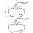 Jeu de 4 plaquettes de frein avant BREMBO P 61 050 - Visuel 2