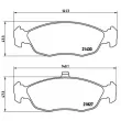 Jeu de 4 plaquettes de frein avant BREMBO P 61 051 - Visuel 2
