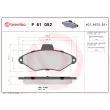 Jeu de 4 plaquettes de frein avant BREMBO P 61 052 - Visuel 2