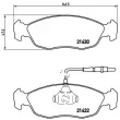 Jeu de 4 plaquettes de frein avant BREMBO P 61 054 - Visuel 2