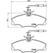 Jeu de 4 plaquettes de frein avant BREMBO P 61 056 - Visuel 2