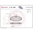 Jeu de 4 plaquettes de frein avant BREMBO P 61 057 - Visuel 2