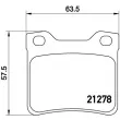 Jeu de 4 plaquettes de frein arrière BREMBO P 61 058 - Visuel 2