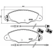 Jeu de 4 plaquettes de frein avant BREMBO P 61 061 - Visuel 2