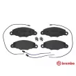 Jeu de 4 plaquettes de frein avant BREMBO P 61 061 - Visuel 1