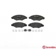 Jeu de 4 plaquettes de frein avant BREMBO P 61 063 - Visuel 1