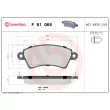 Jeu de 4 plaquettes de frein avant BREMBO P 61 065 - Visuel 2