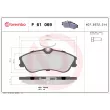 Jeu de 4 plaquettes de frein avant BREMBO P 61 069 - Visuel 2