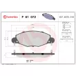 Jeu de 4 plaquettes de frein avant BREMBO P 61 072 - Visuel 2