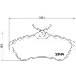Jeu de 4 plaquettes de frein avant BREMBO P 61 075 - Visuel 2