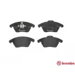 Jeu de 4 plaquettes de frein avant BREMBO P 61 076 - Visuel 1