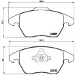 Jeu de 4 plaquettes de frein avant BREMBO P 61 076X - Visuel 2