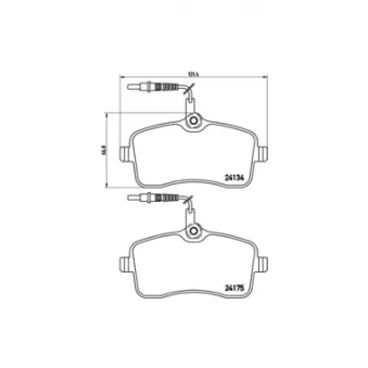 Jeu de 4 plaquettes de frein avant BREMBO P 61 077