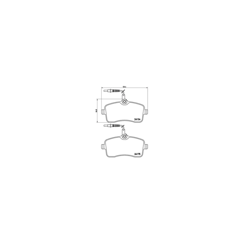 Jeu de 4 plaquettes de frein avant BREMBO P 61 077
