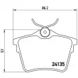 Jeu de 4 plaquettes de frein arrière BREMBO P 61 079 - Visuel 2