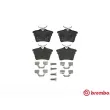 Jeu de 4 plaquettes de frein arrière BREMBO P 61 079 - Visuel 1