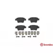 Jeu de 4 plaquettes de frein arrière BREMBO P 61 080 - Visuel 1