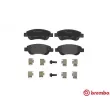 Jeu de 4 plaquettes de frein avant BREMBO P 61 081 - Visuel 1