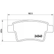 Jeu de 4 plaquettes de frein arrière BREMBO P 61 085 - Visuel 2