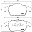 Jeu de 4 plaquettes de frein avant BREMBO P 61 086 - Visuel 2