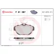 Jeu de 4 plaquettes de frein arrière BREMBO P 61 087 - Visuel 2
