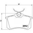 Jeu de 4 plaquettes de frein arrière BREMBO P 61 088 - Visuel 2