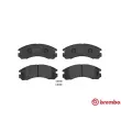Jeu de 4 plaquettes de frein avant BREMBO P 61 089 - Visuel 1