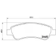 Jeu de 4 plaquettes de frein arrière BREMBO P 61 091 - Visuel 2