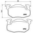Jeu de 4 plaquettes de frein avant BREMBO P 61 097 - Visuel 2