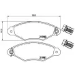 Jeu de 4 plaquettes de frein avant BREMBO P 61 098 - Visuel 2