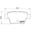 Jeu de 4 plaquettes de frein arrière BREMBO P 61 100 - Visuel 2