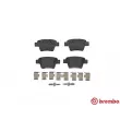 Jeu de 4 plaquettes de frein arrière BREMBO P 61 100 - Visuel 1