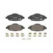 Jeu de 4 plaquettes de frein avant BREMBO P 61 101X - Visuel 1