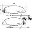 Jeu de 4 plaquettes de frein avant BREMBO P 61 102 - Visuel 2