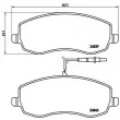 Jeu de 4 plaquettes de frein avant BREMBO P 61 104 - Visuel 2