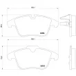 Jeu de 4 plaquettes de frein avant BREMBO P 61 106X - Visuel 2