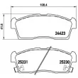 Jeu de 4 plaquettes de frein avant BREMBO P 61 108 - Visuel 2